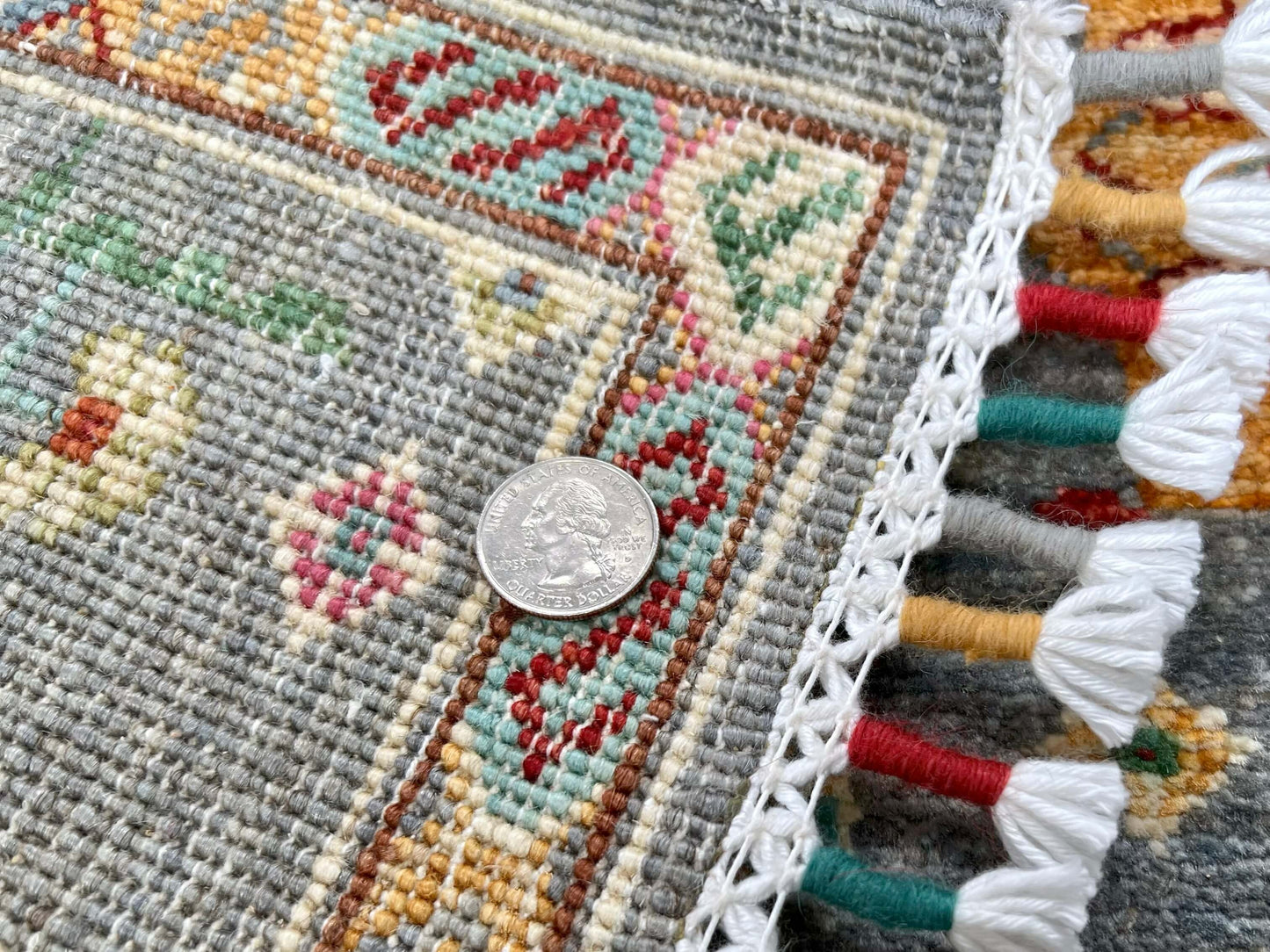 Afghan Khorjin (3'04"x5'00") gray/pastel-4