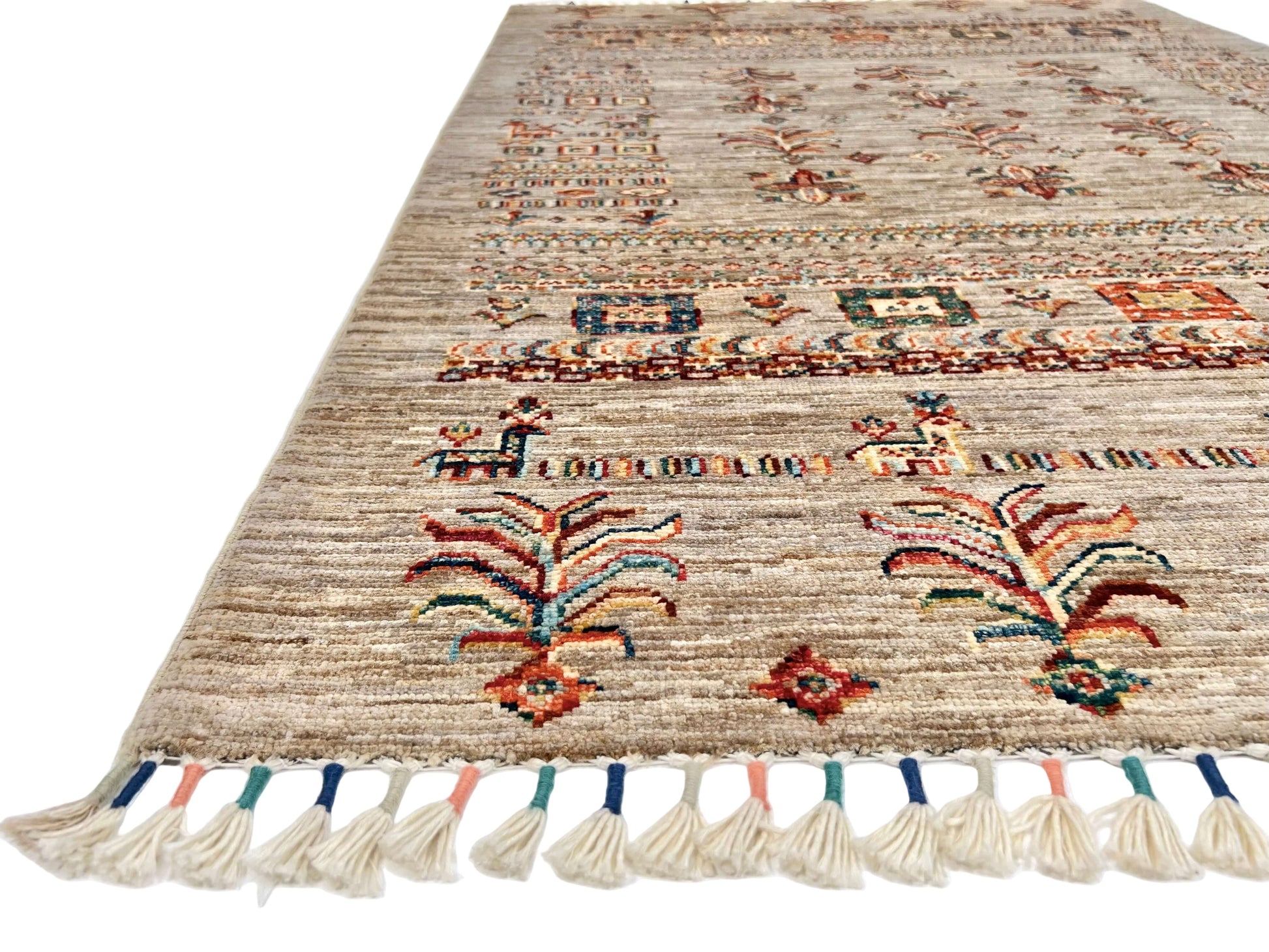 Afghan Khorjin (3'04"x5'00") silver/multicolor-1