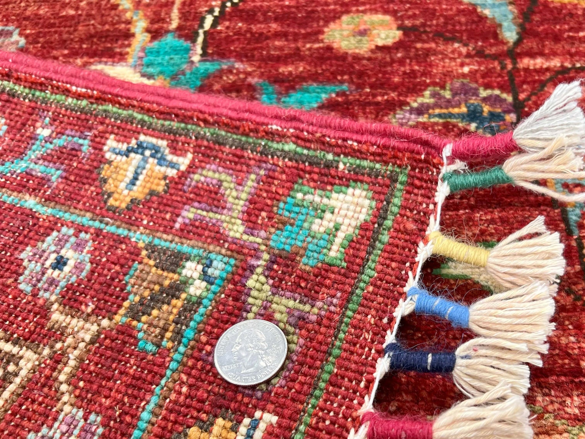 Afghan Aryana (3'04"x5'00") red/turquoise-4