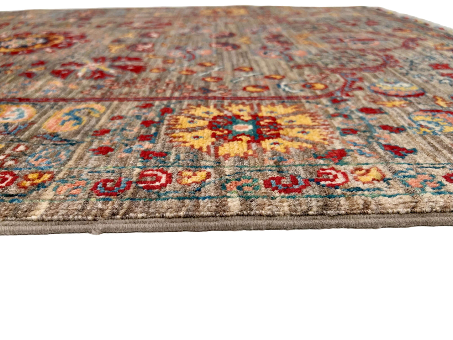 Afghan Khorjin - Suzani (3'02"x5'00") camel/red-2