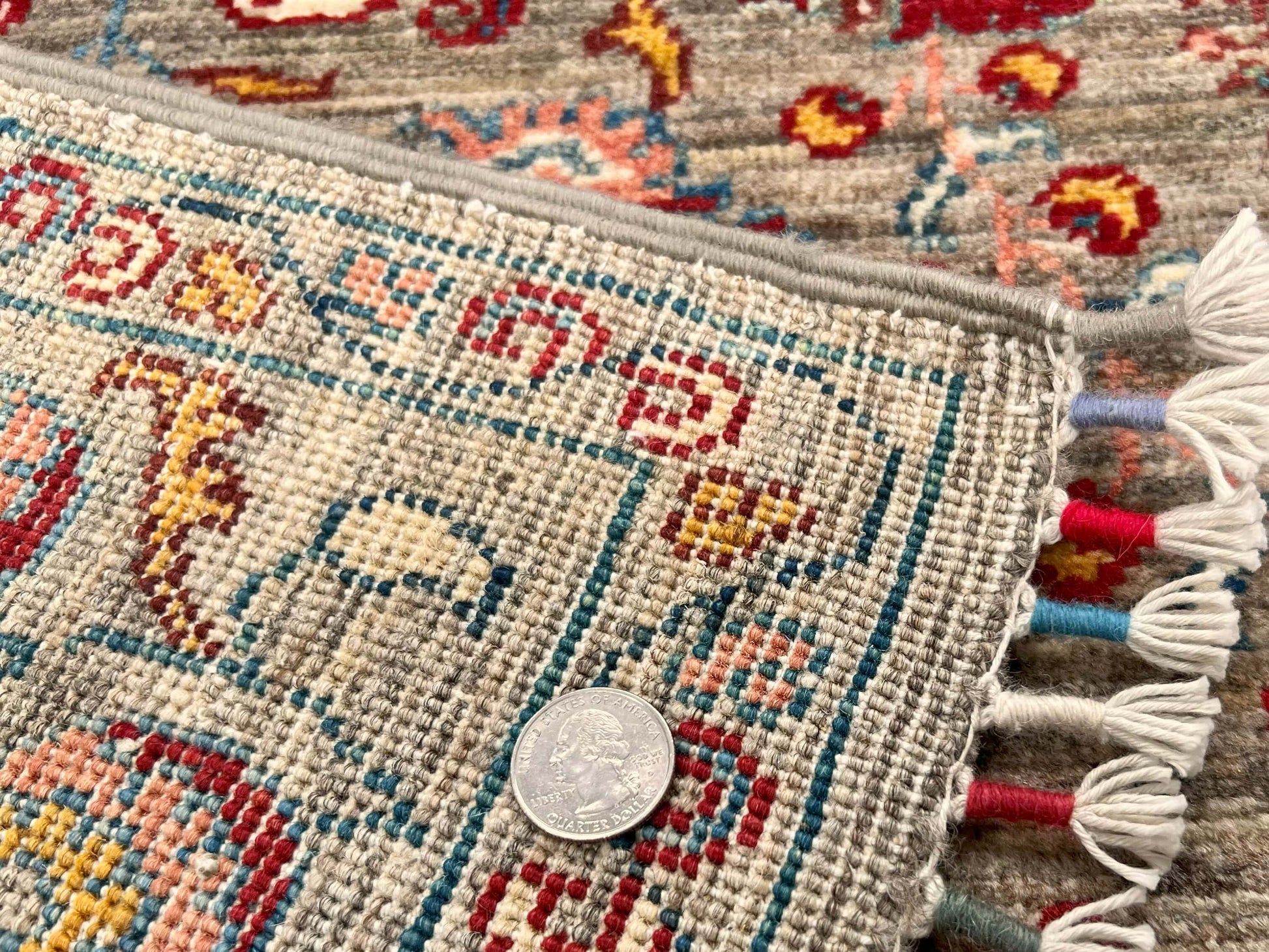Afghan Khorjin - Suzani (3'02"x5'00") camel/red-4