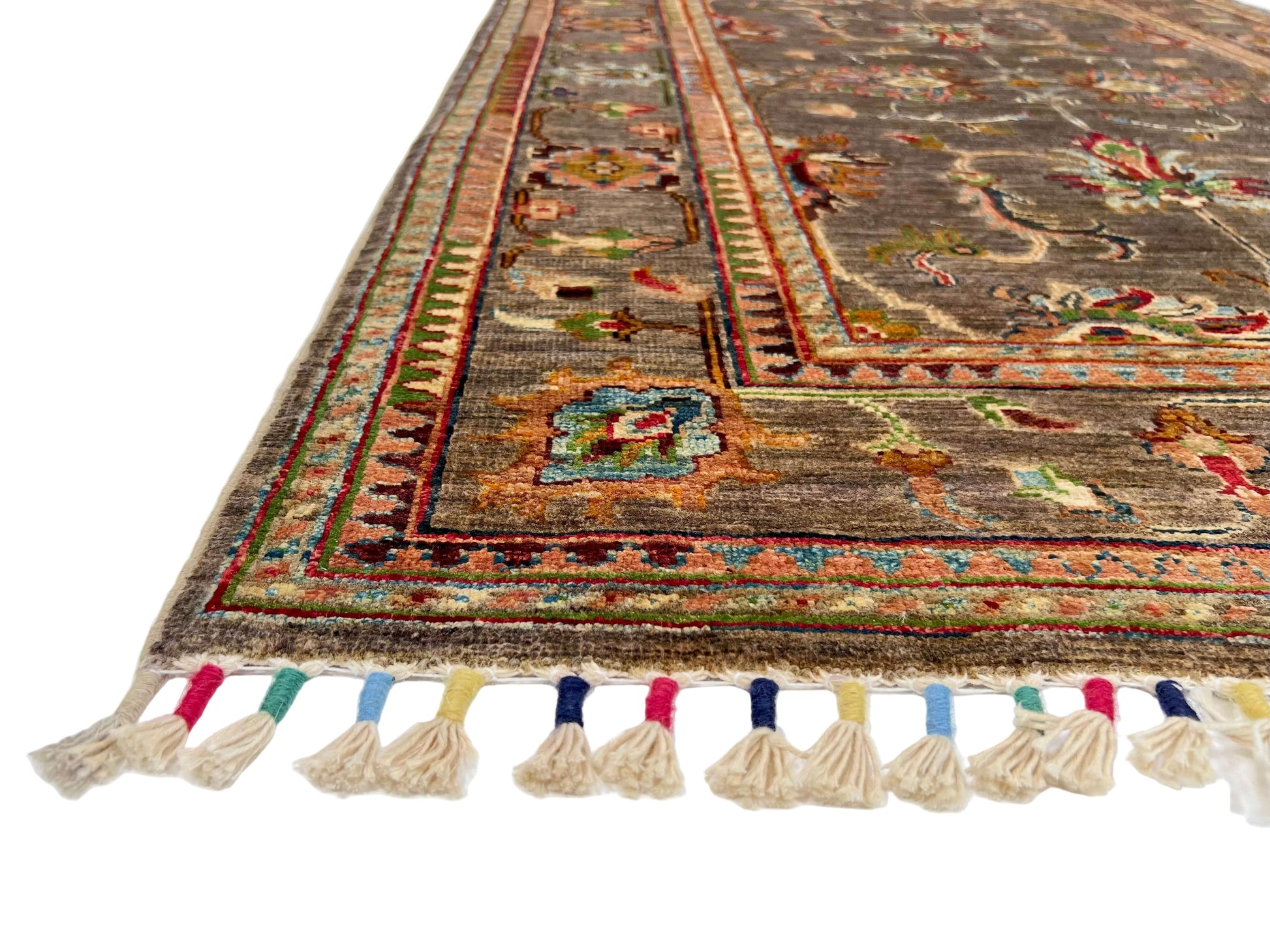 Afghan Khorjin (3'05"x4'10") brown/multicolor-1