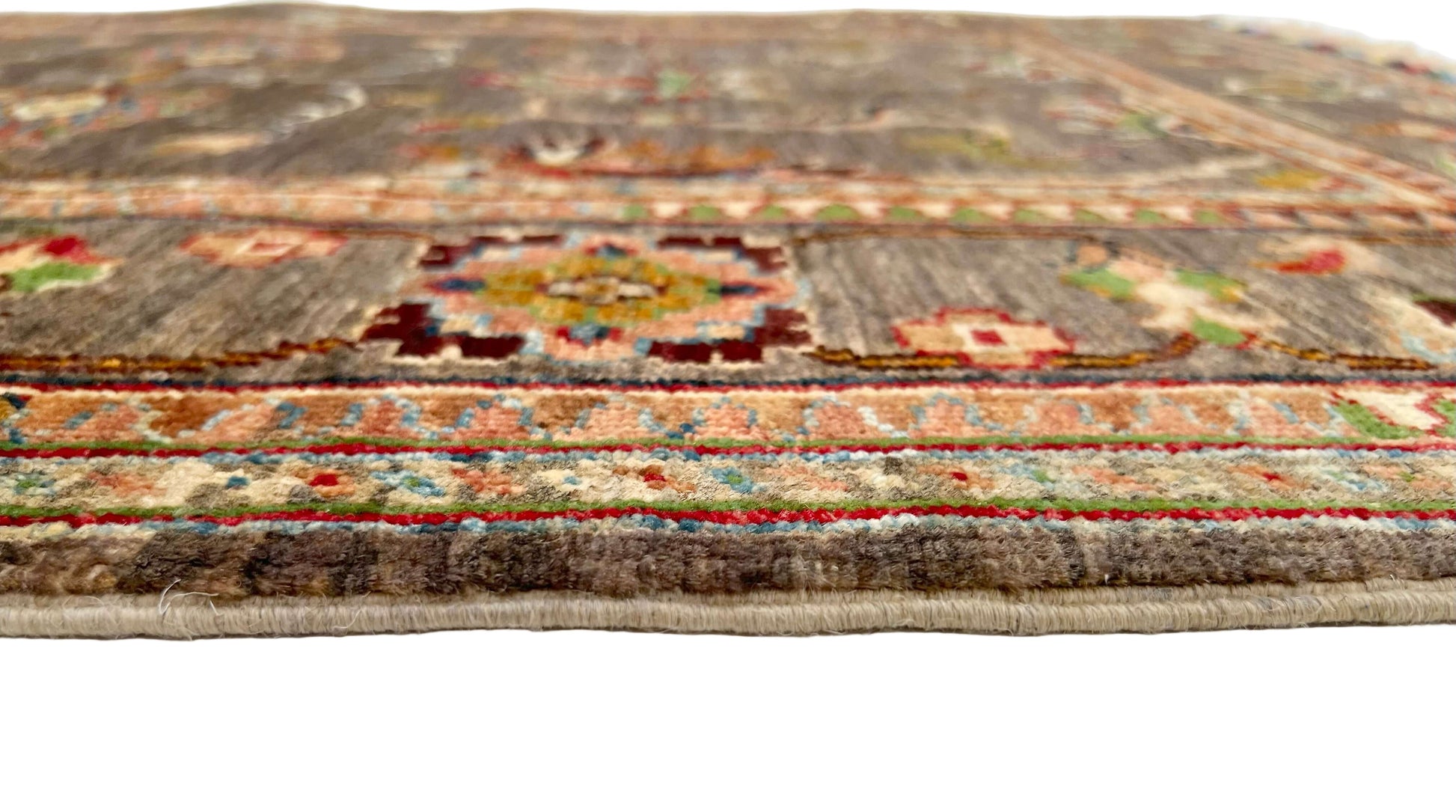 Afghan Khorjin (3'05"x4'10") brown/multicolor-2