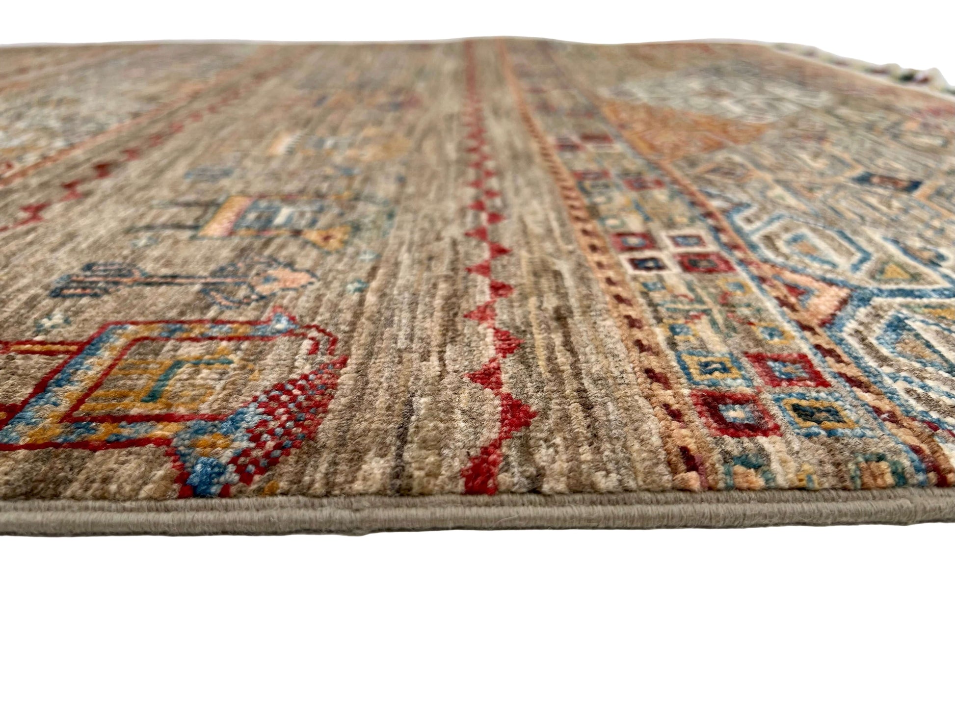 Afghan Khorjin (3'02"x4'08") camel/multicolor-2