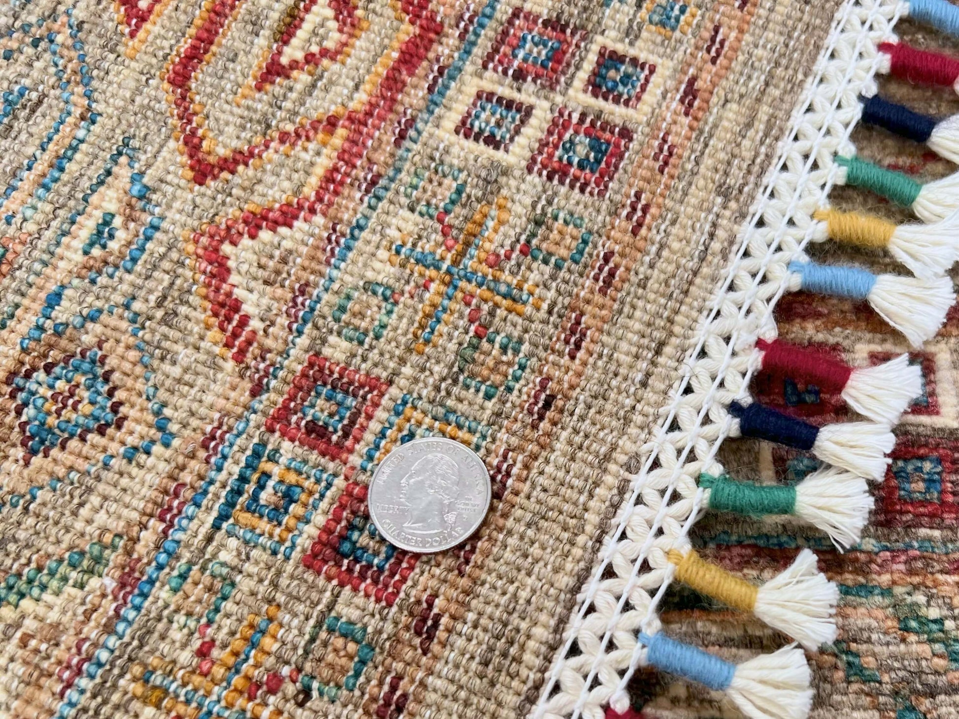 Afghan Khorjin (3'02"x4'08") camel/multicolor-4