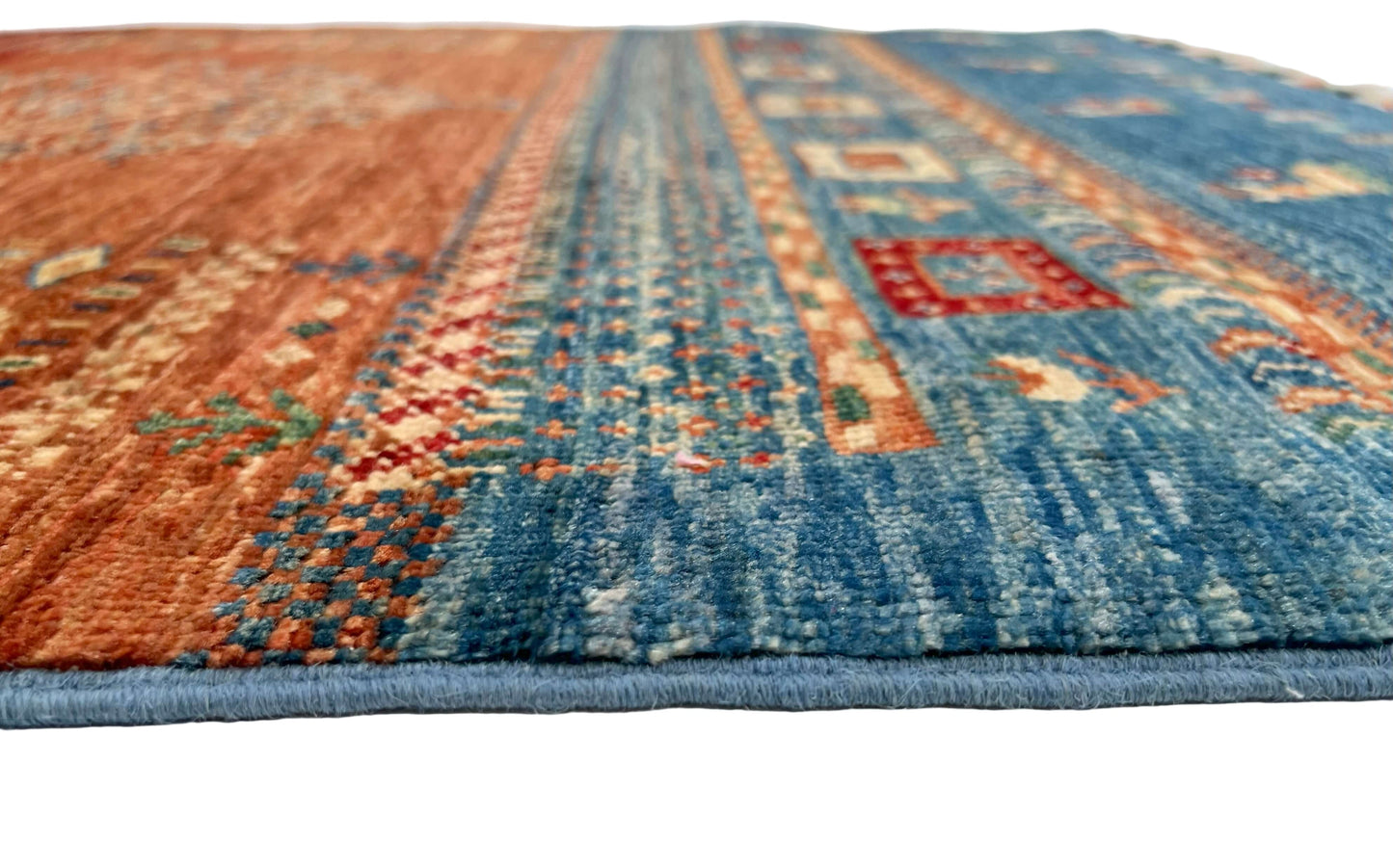 Afghan Tree of Life Gabbeh (3'04"x5'00") rust/blue-2