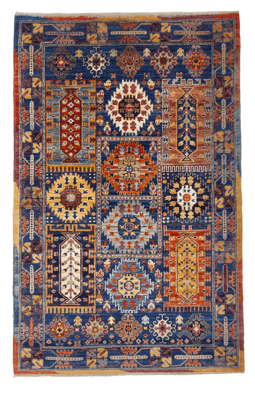 Afghan Wazir (3'04"x5'03") blue/multicolor-0