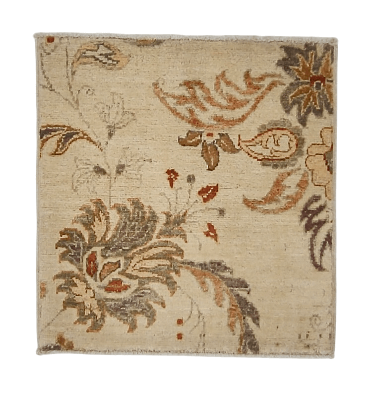 Vegetable-Dye with Silk Accents (18" square) ivory-0