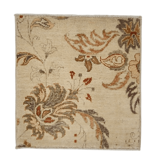 Vegetable-Dye with Silk Accents (18" square) ivory-0