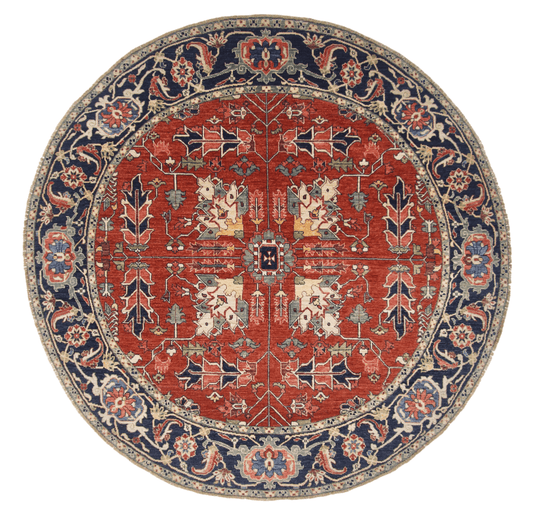 Afghan Heriz (7'00" Round)-0