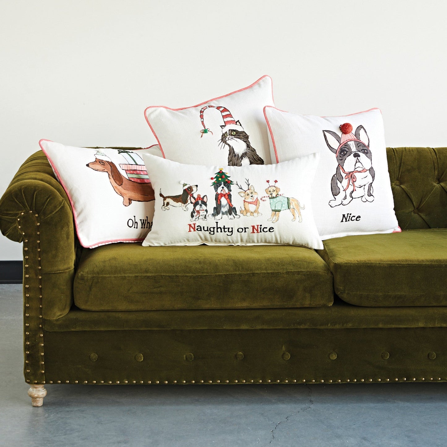 Jingle All the Way Cat Pillow