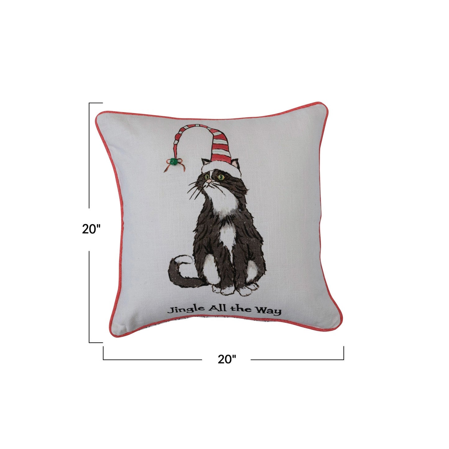Jingle All the Way Cat Pillow