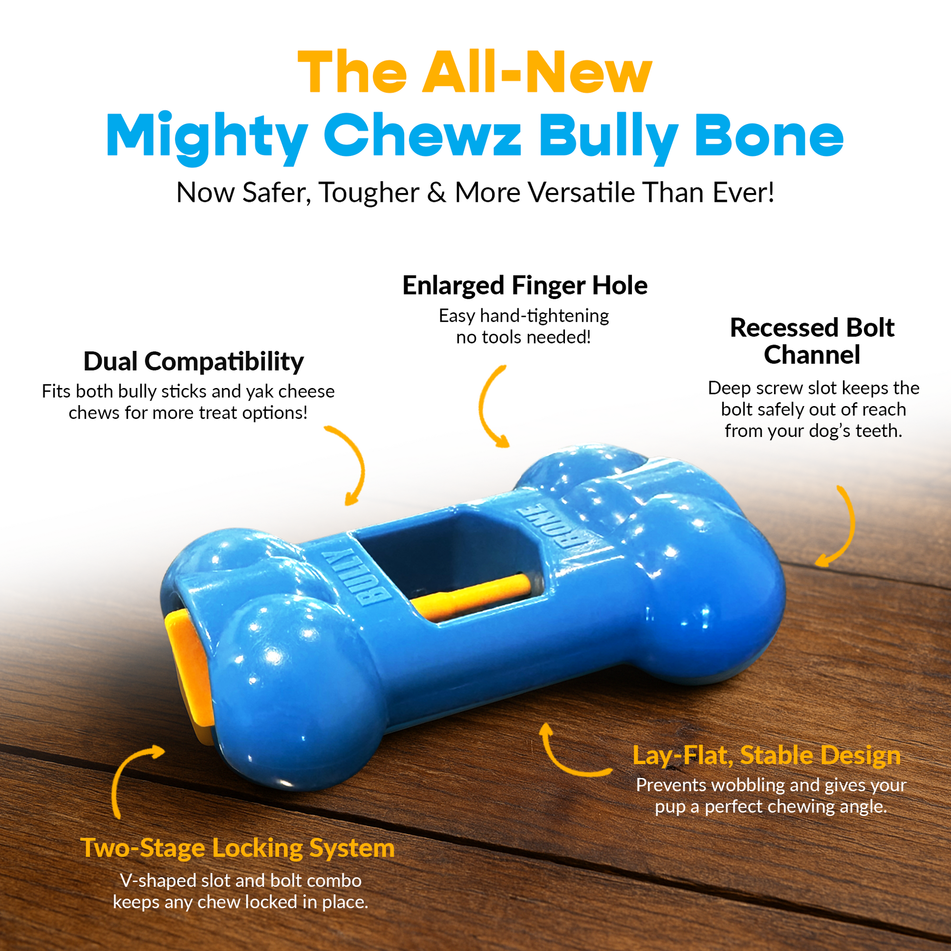 4 Pack Small Yak Cheese - Bully Bone Pro Included-3