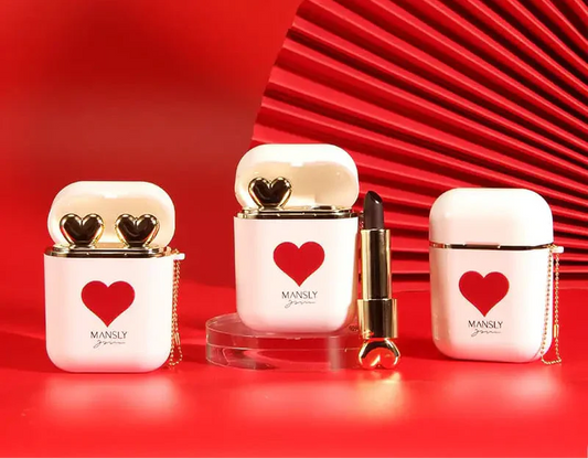 Cute Earphone Charging Bin with Lipstick - 2 Pack