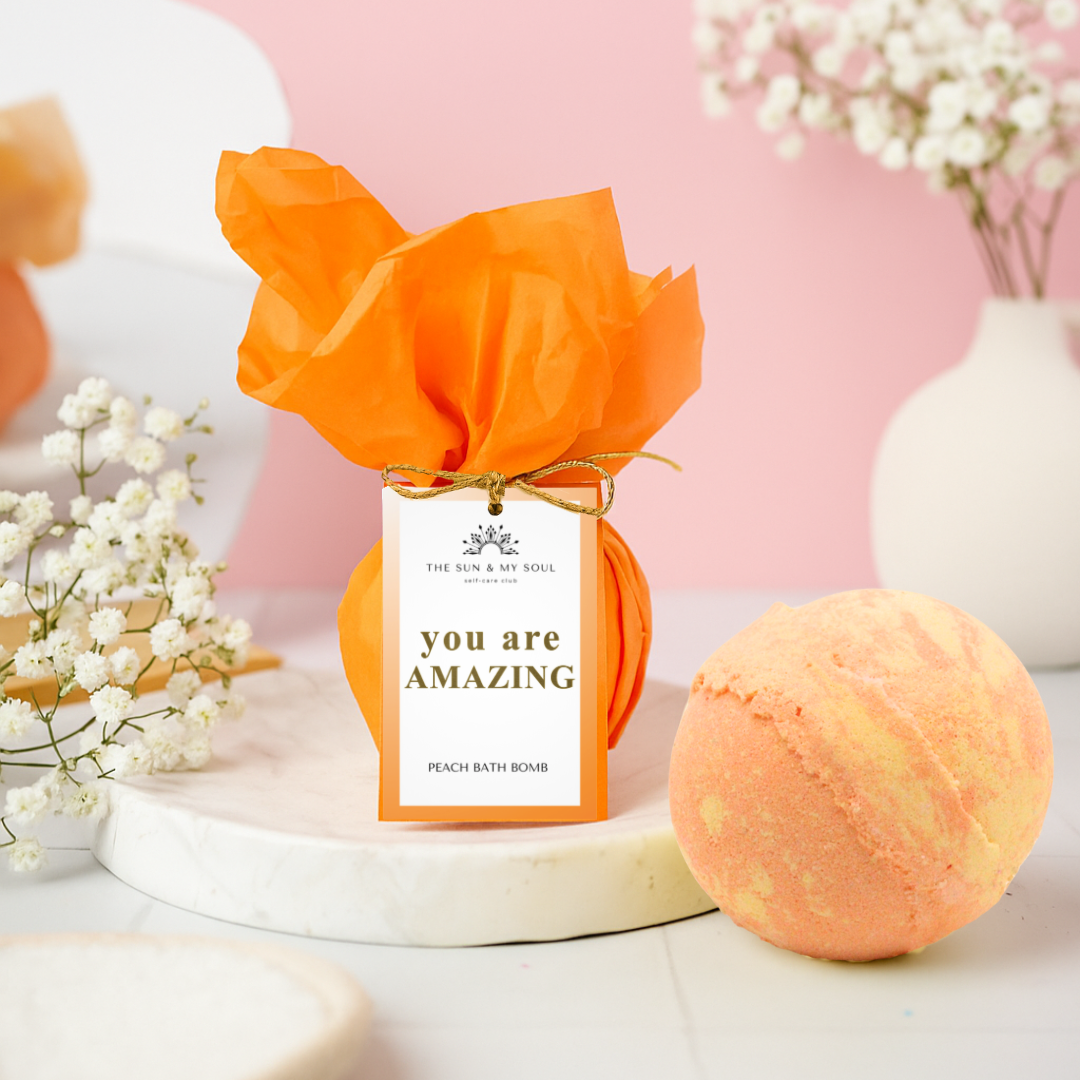 You Are Amazing - Peach Bath Bomb Uplifting Soak-0