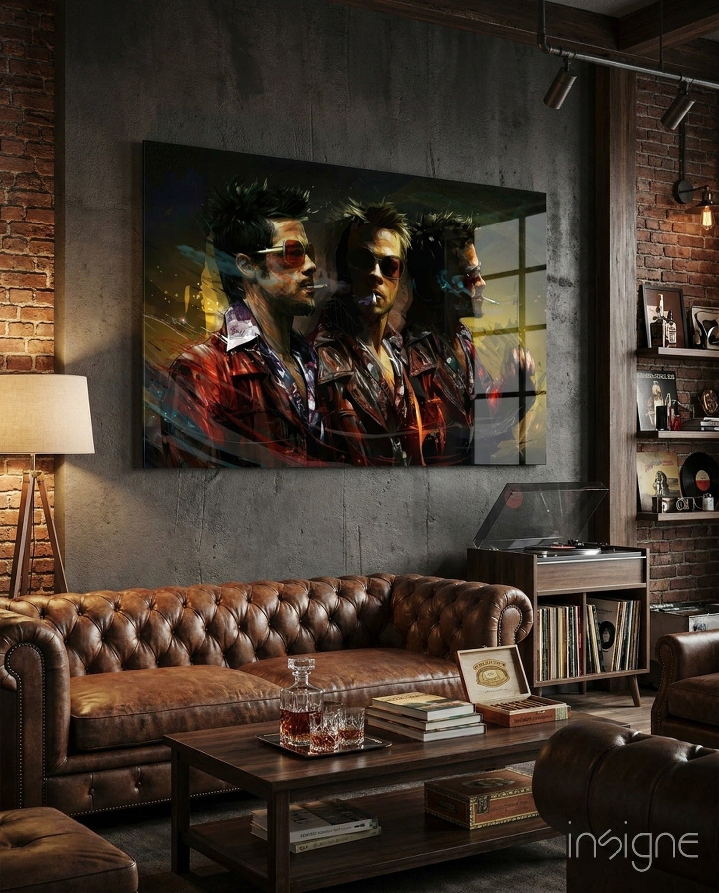 Fight Club-Tyler Durden Glass Wall Art