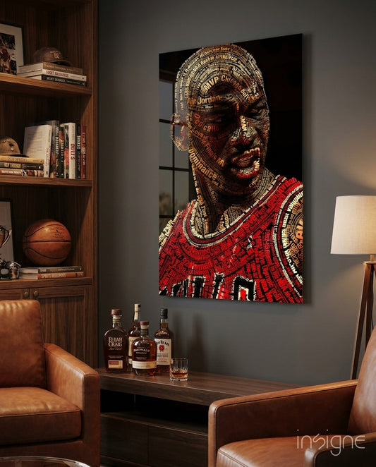 Michael Jordan Glass Wall Art