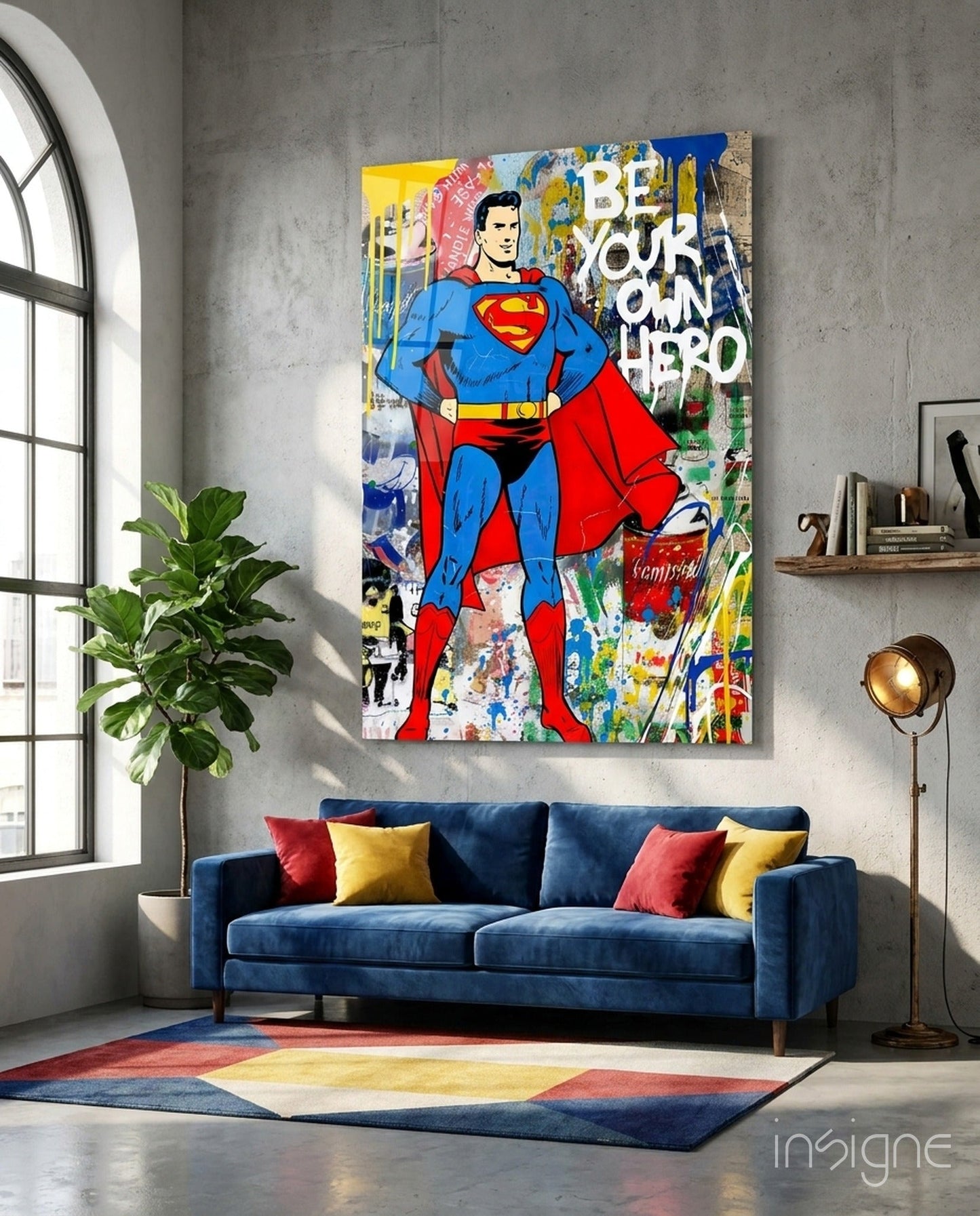 Superman Glass Wall Art