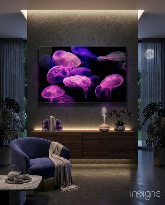 Jellyfish Glass Wall Art