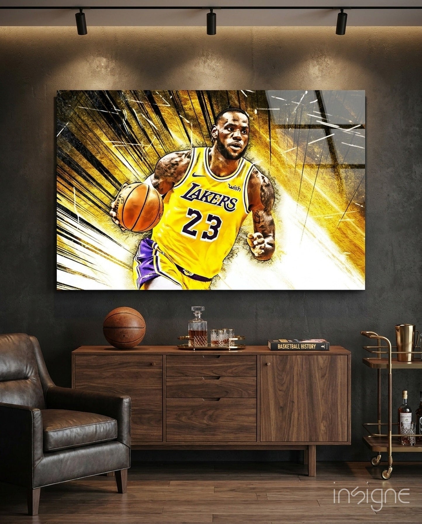 Lebron James Glass Wall Art