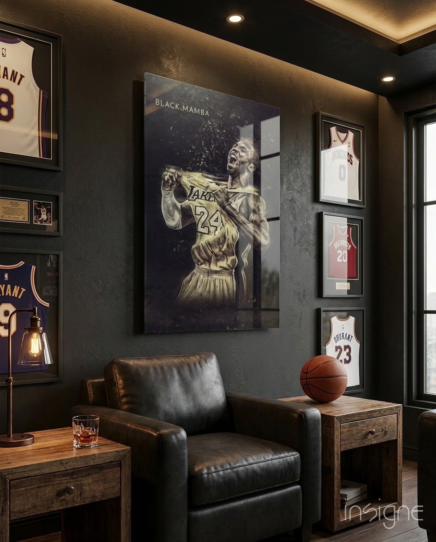 Kobe Bryant Glass Wall Art
