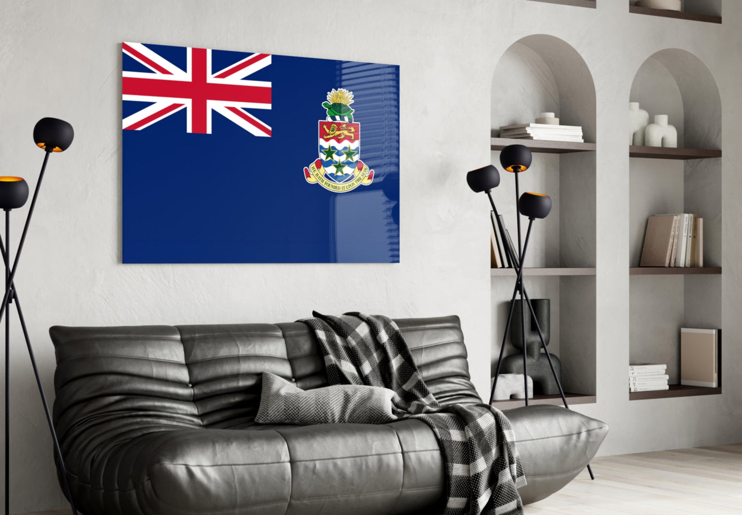 Cayman Islands Flag Glass Wall Art