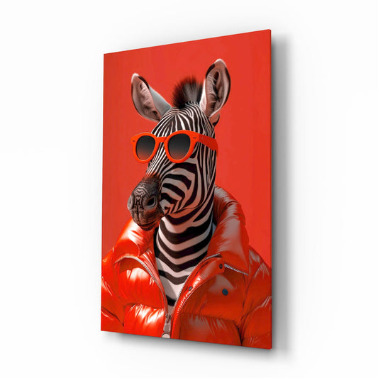 Zebra Art on Canvas Glass Wall Art-0
