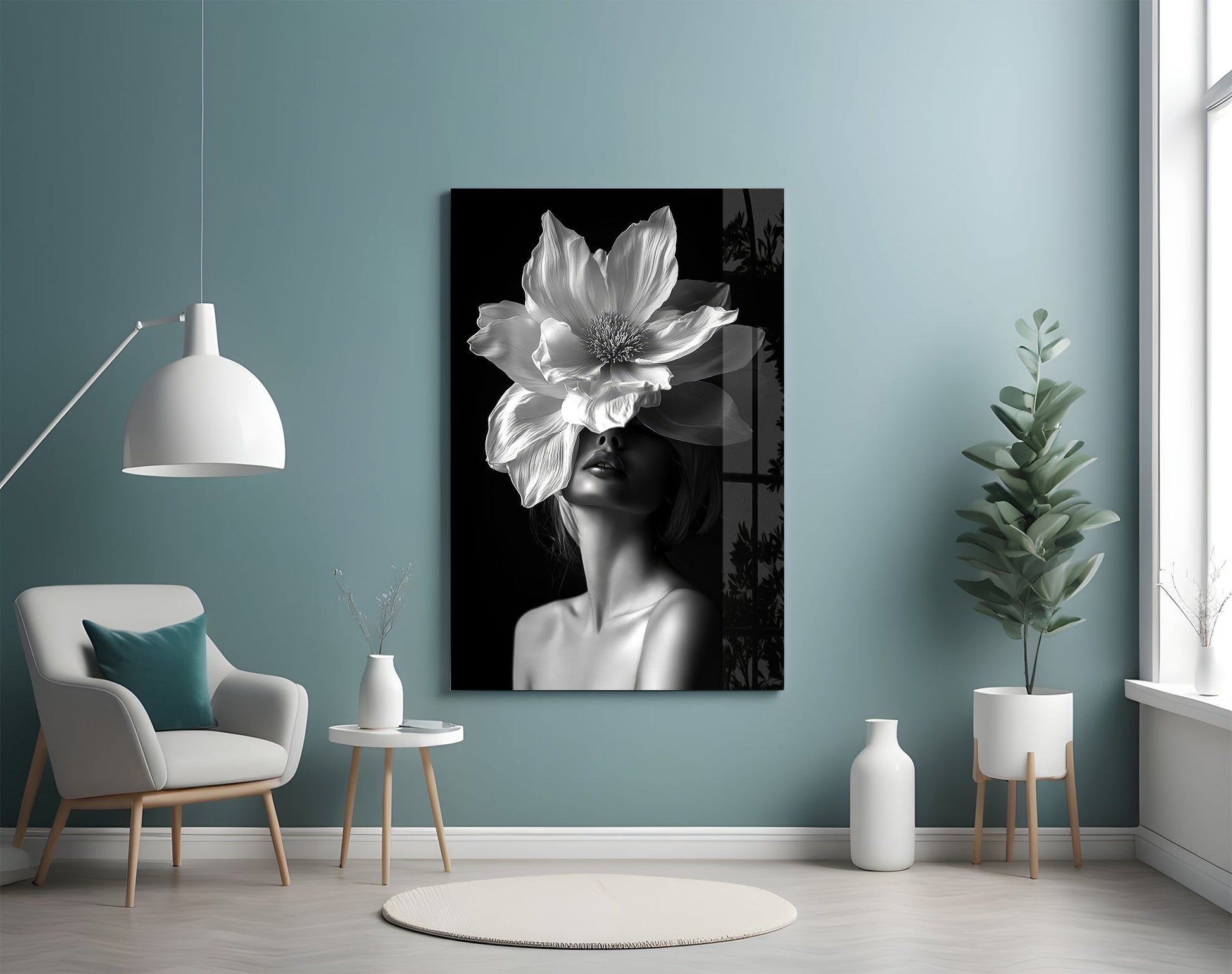 Floral Fusion Glass Wall Art-3