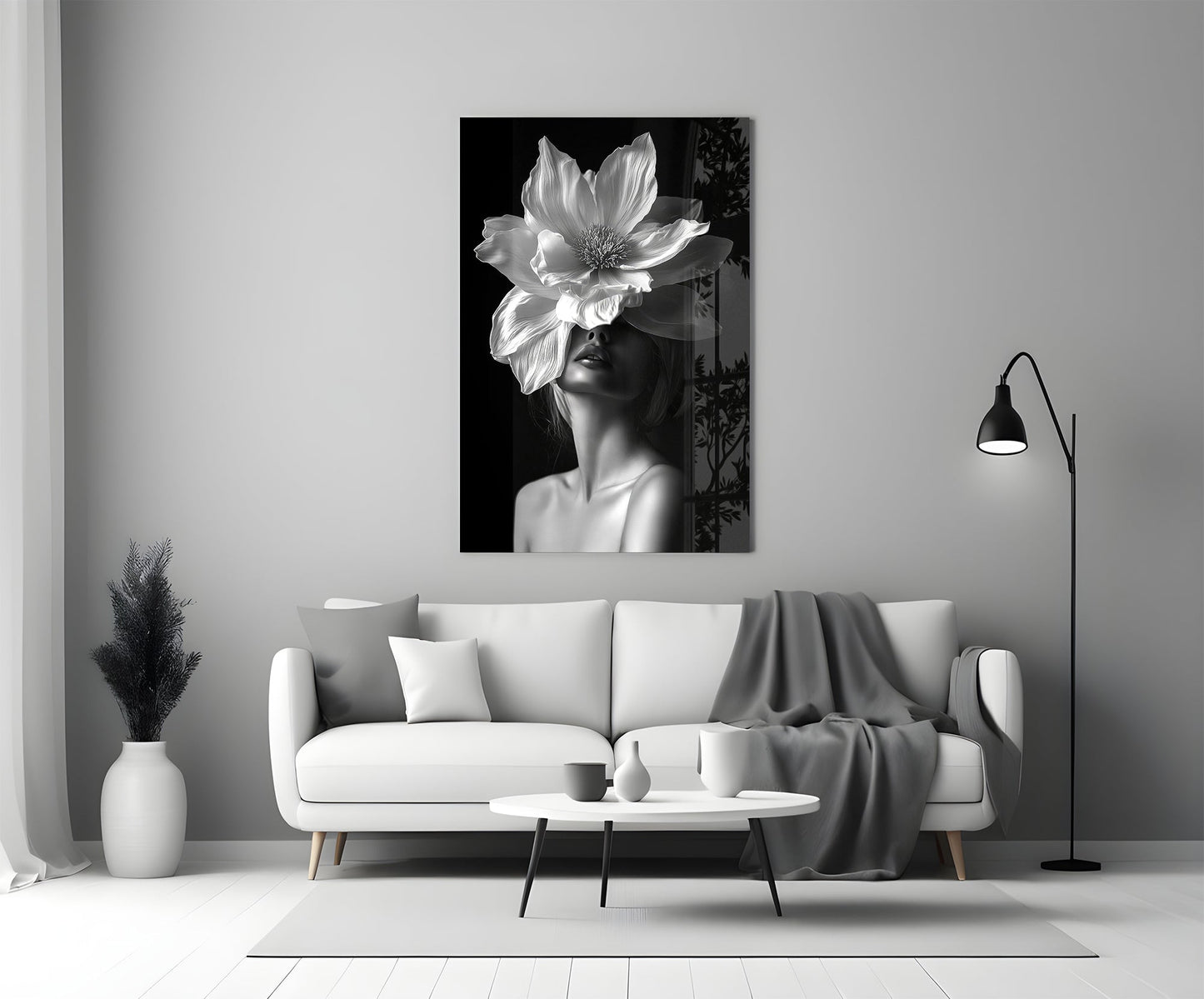 Floral Fusion Glass Wall Art-4