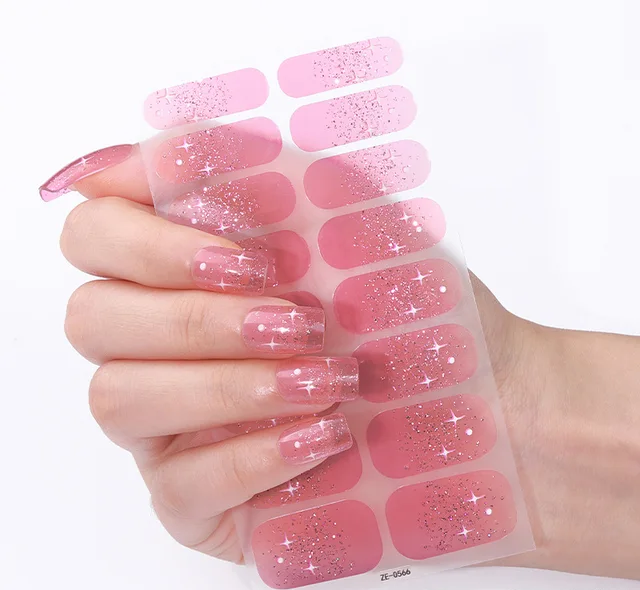 Cotton Candy Stars Gel Nails-0
