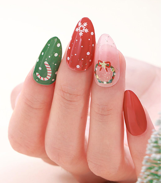Christmas Joy Gel Nails-0