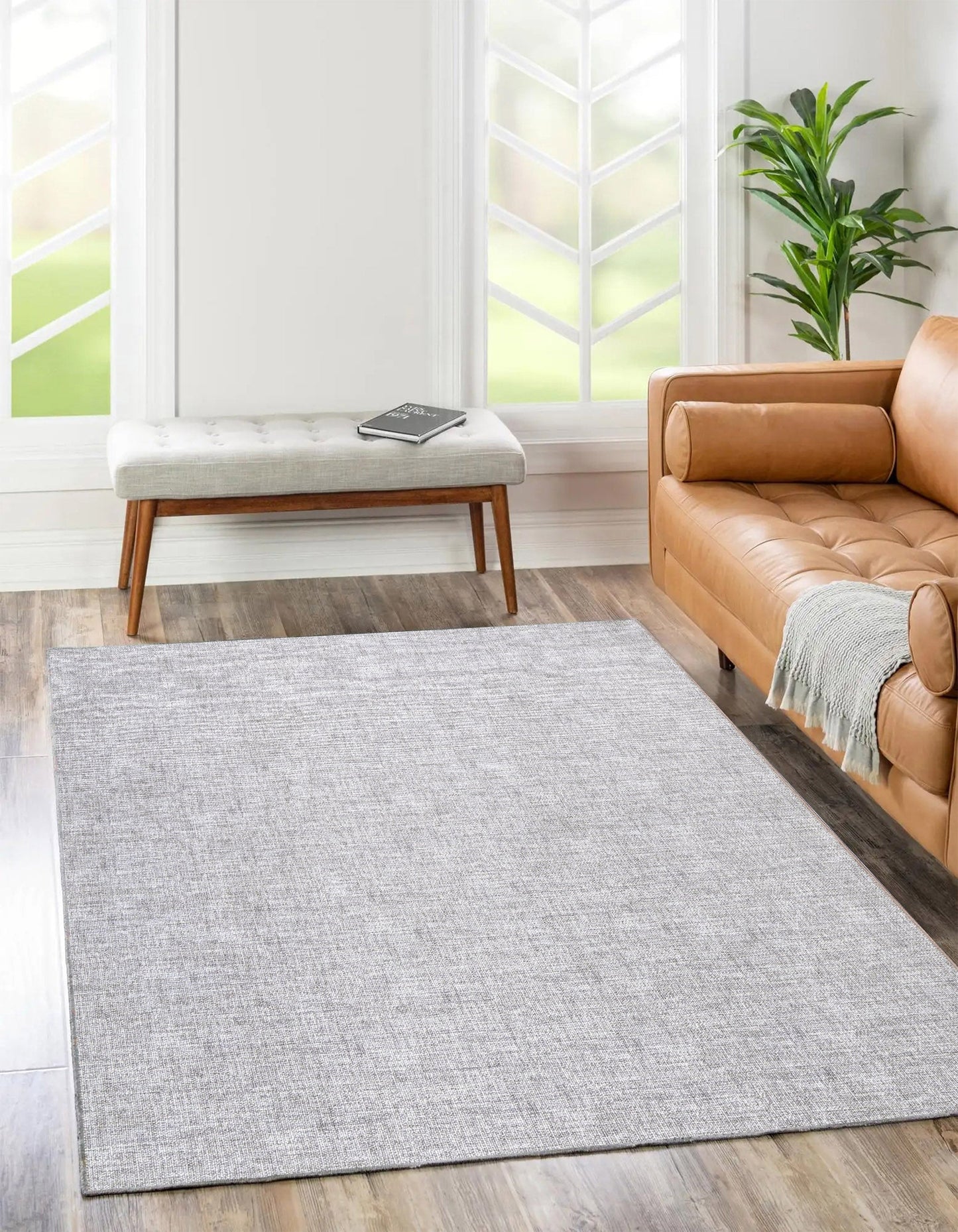 Urban Zinc Solid Area in Grey Rug-1