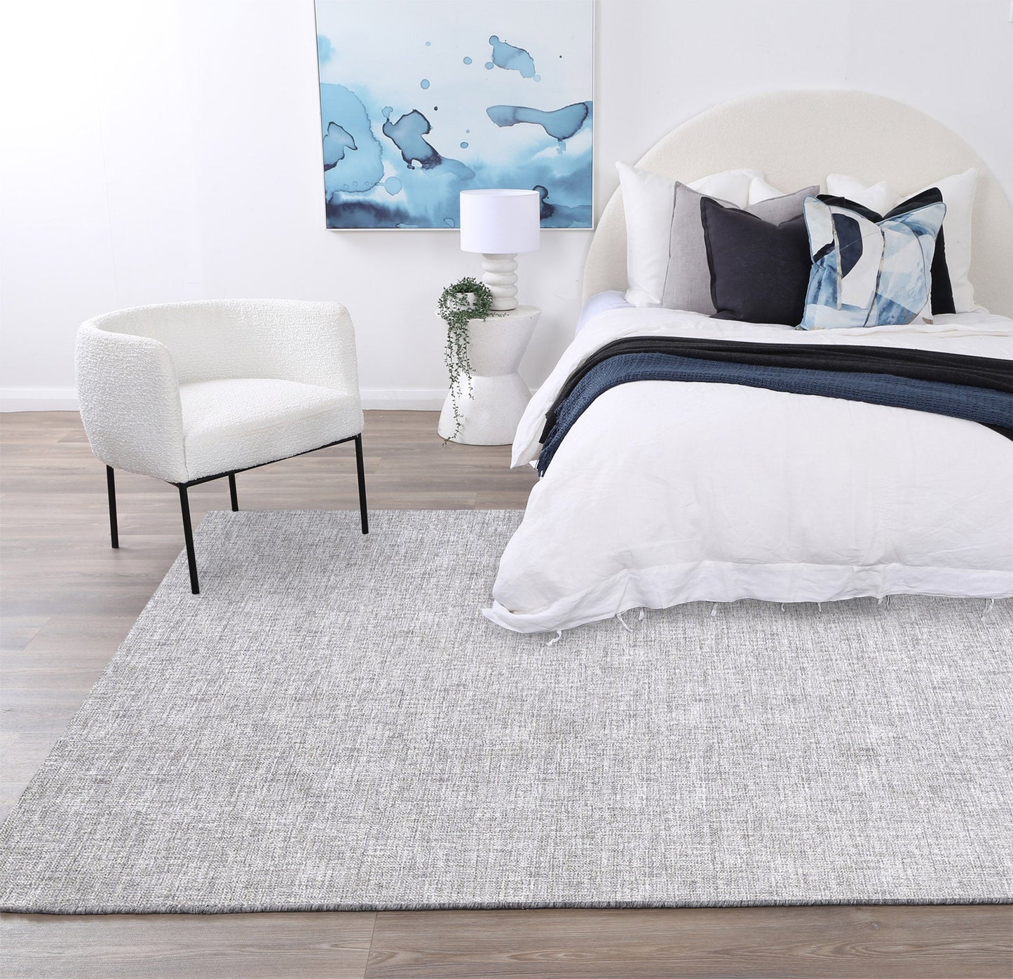 Urban Zinc Solid Area in Grey Rug-2