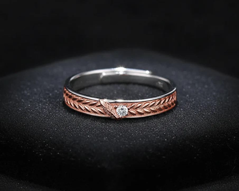 Simple Rose Gold Sterling Silver Ring