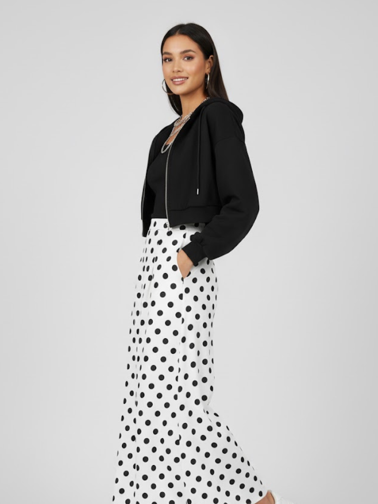 Zip-Up Cropped Hoodie | Brooklyn - BYMANYC ® New York-0