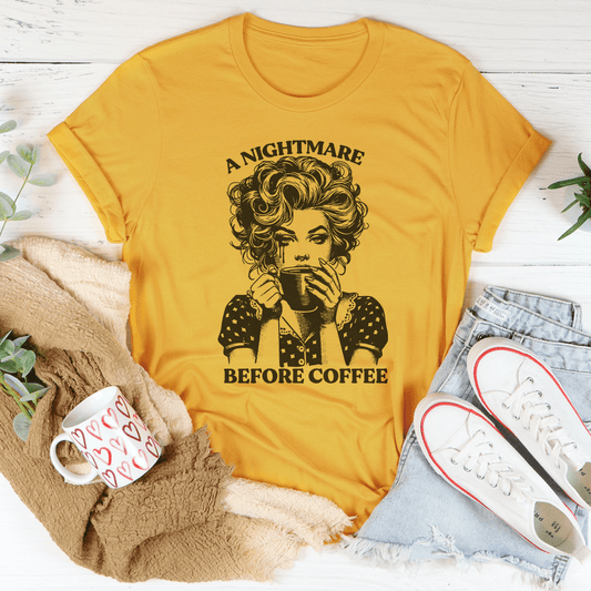 A Nightmare Before Coffee Tee-0