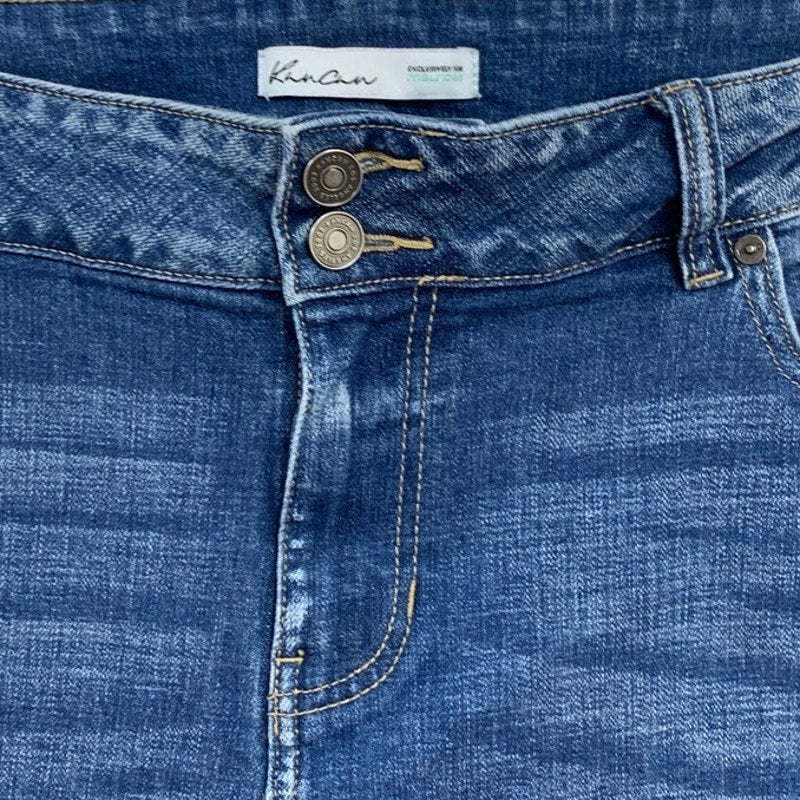 Lot of 2 Kancan Gloria Vanderbilt Womens Size 18 Amanda Denim Blue Jeans