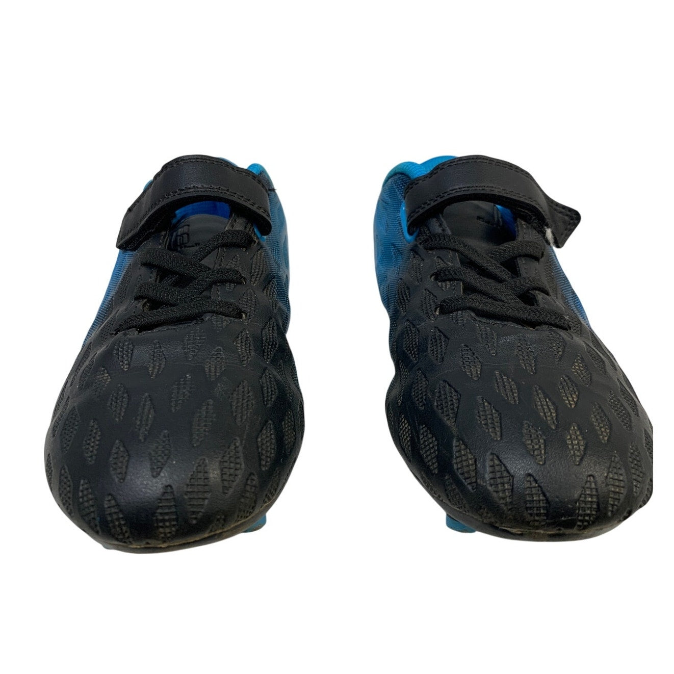 Brooman Boys Size 4 Blue Black Cleats Lace Up Round Toe Soccer Athletic Shoes