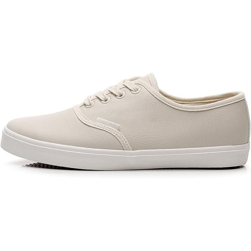 Cull4U Womens Size 8 Beige Sneaker Lace Up Round Closed Toe Slip On Shoes
