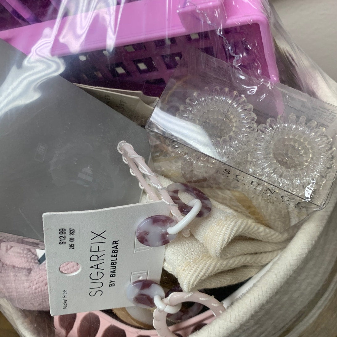 Womens Purple Rose Hair Body Bath De-Stress Relaxation Gift Basket