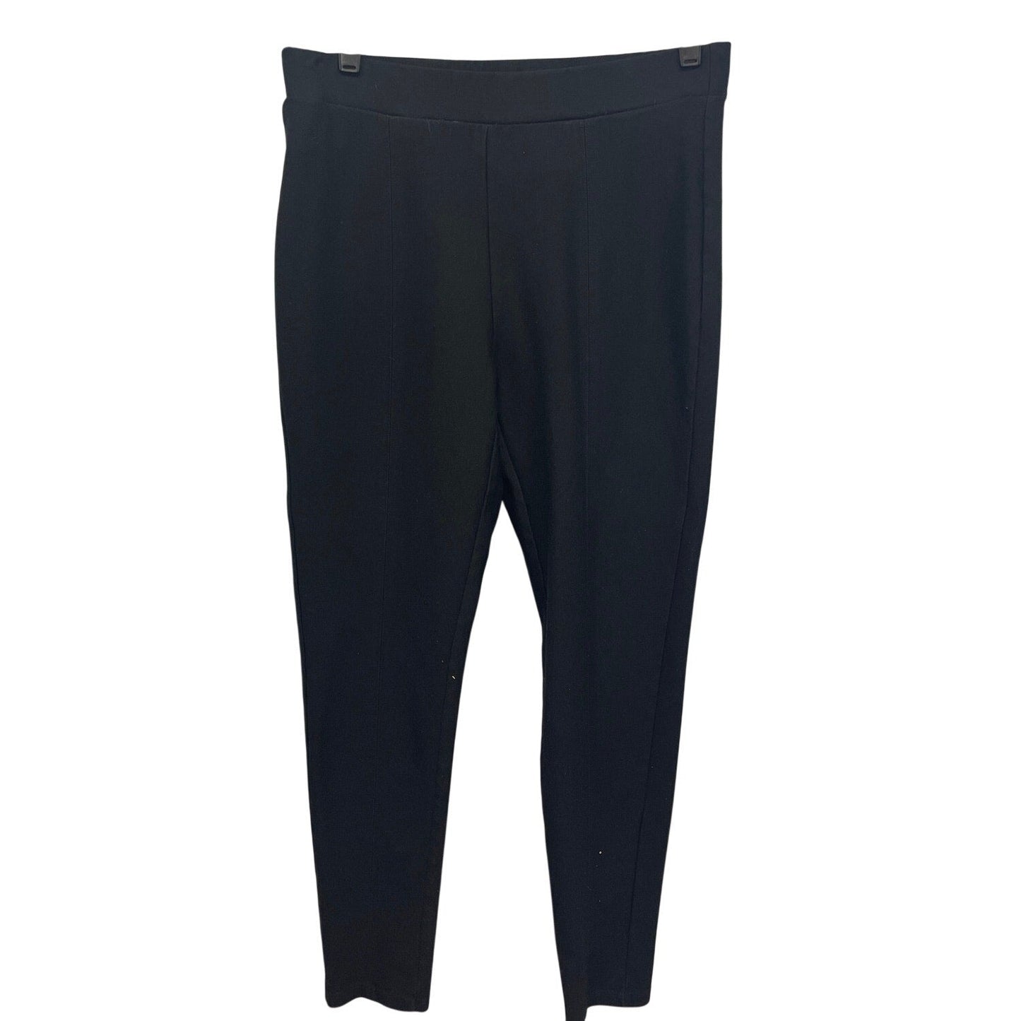 Maze Collection Womens Large Rayon Nylon Blend Stretchy Basic Black Leggings
