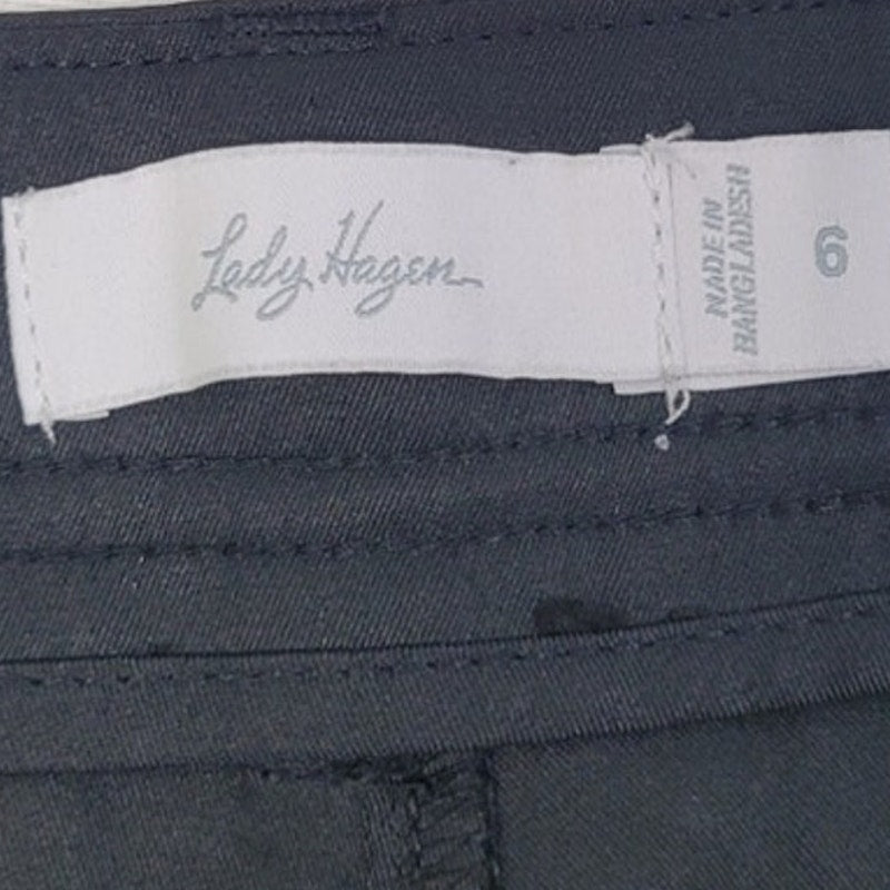 Lady Hagen Womens Size 6 Black 100% Polyester Dress Pants w Pockets