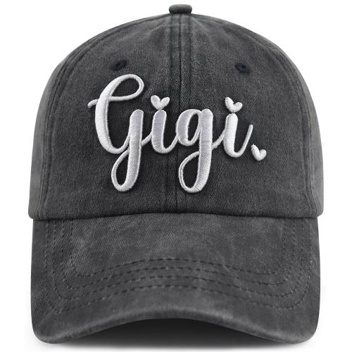 Gigi Hat For Men Women, Adjustable Embroidered Wash Cotton Baseball Cap