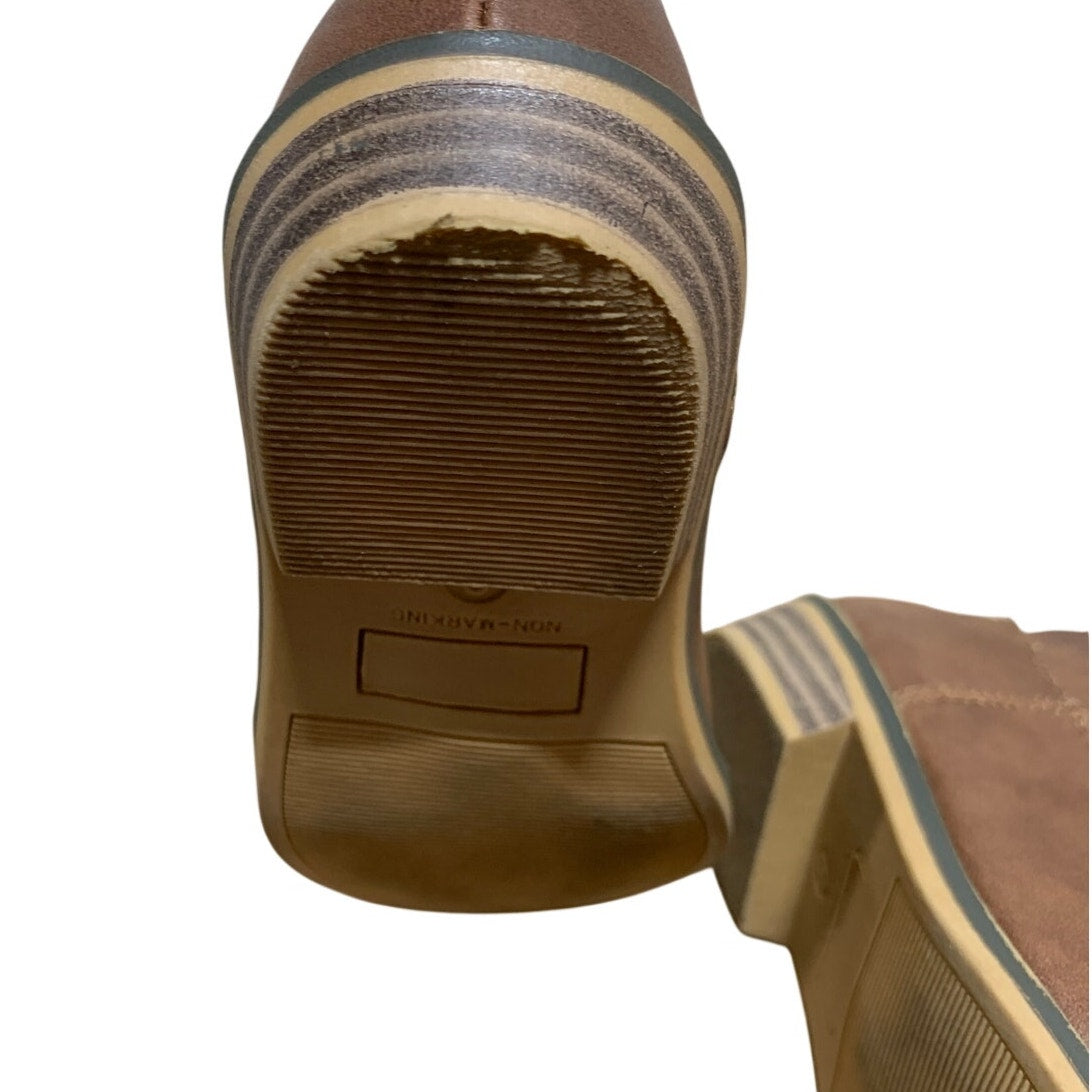 Icebirds Toddler Girls Size 8 Brown Western Cowgirl Boots Side Zip Shoes