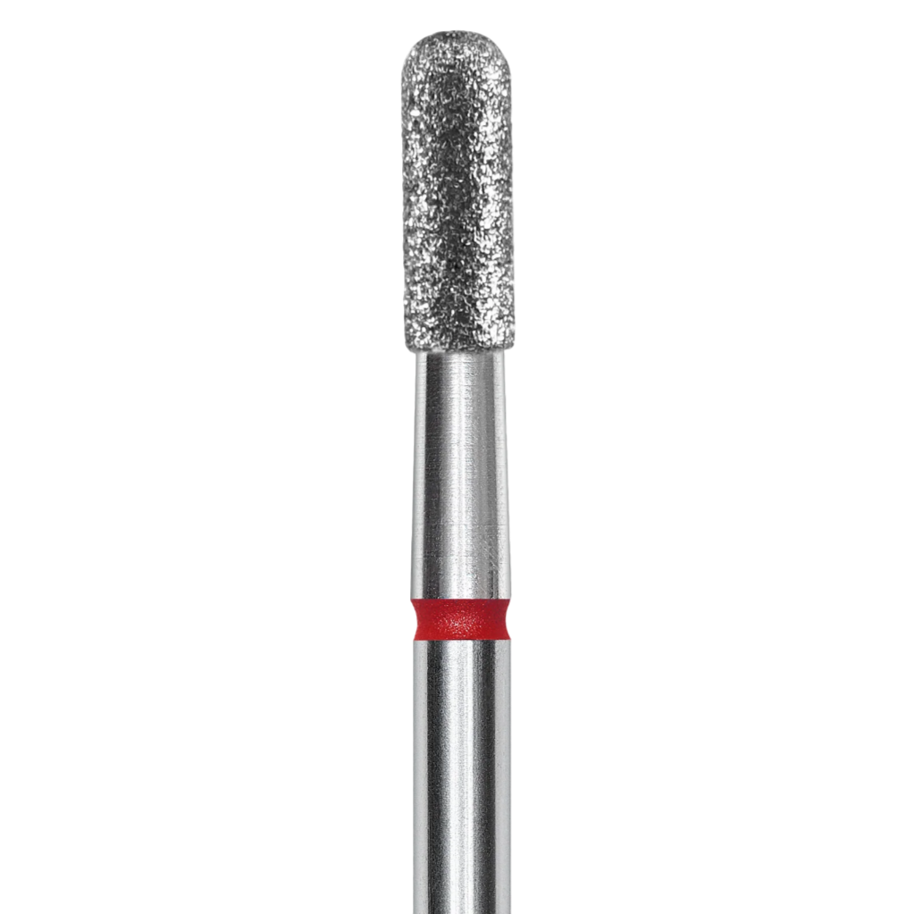 DIAMOND NAIL DRILL BIT, "CYLINDER", RED, HEAD DIAMETER 2.3/6.5MM (FA30R023/6.5) - STALEKS™-1