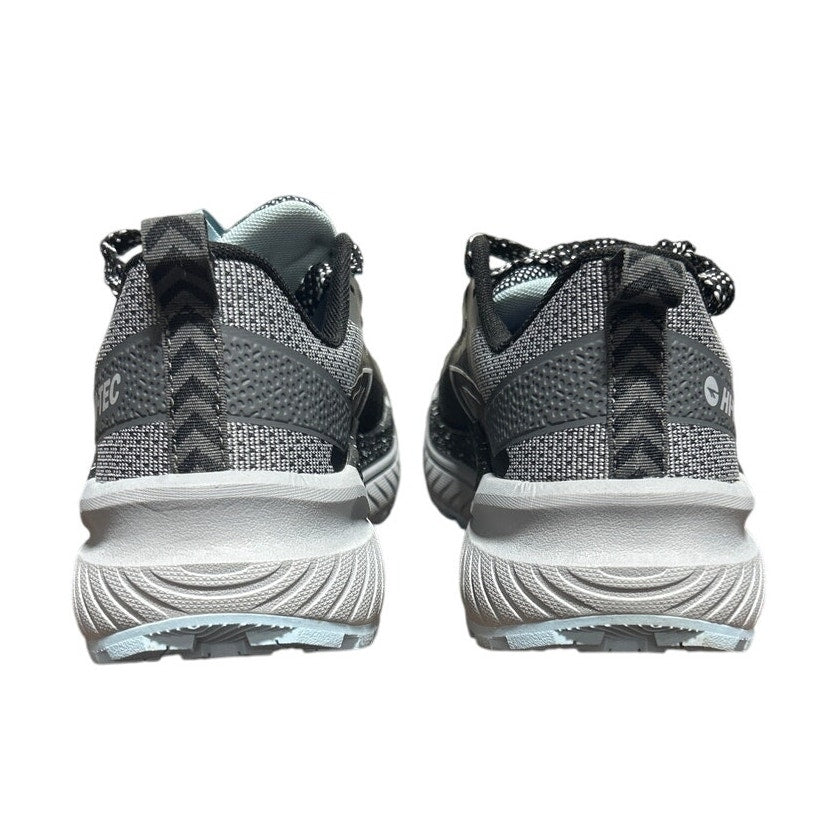 Hi-Tec Womens Size 6.5 Black Gray Spotted Lace Up Comfort Athletic Tennis Shoes
