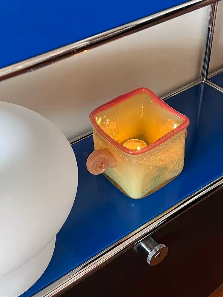 Retro Ear Handle Glass Vase-4