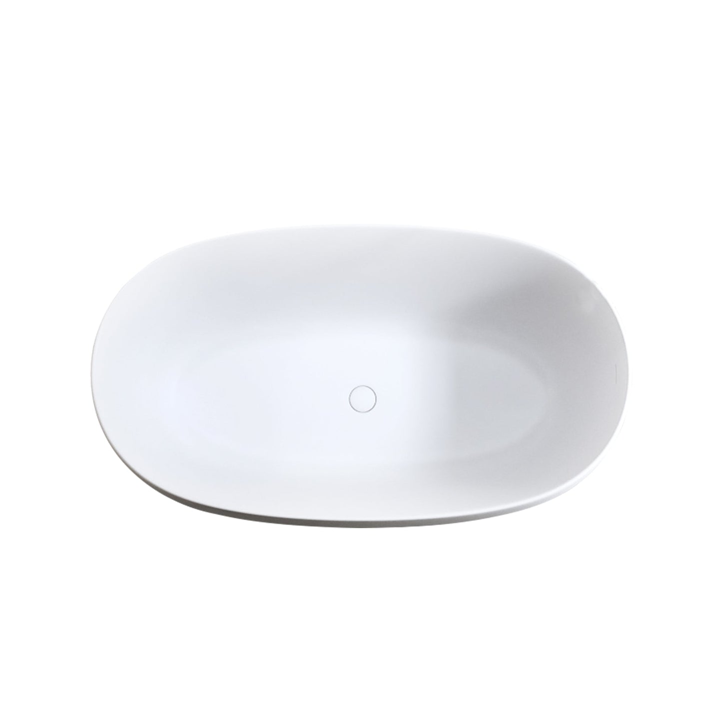LILYA 47'' Independent Solid Surface Resin Stone Bathtub