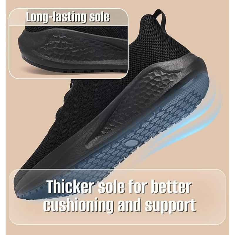 Shulook Mens Size 11.5 Black Mesh Slide On Non Slip Restaurant Service Shoes