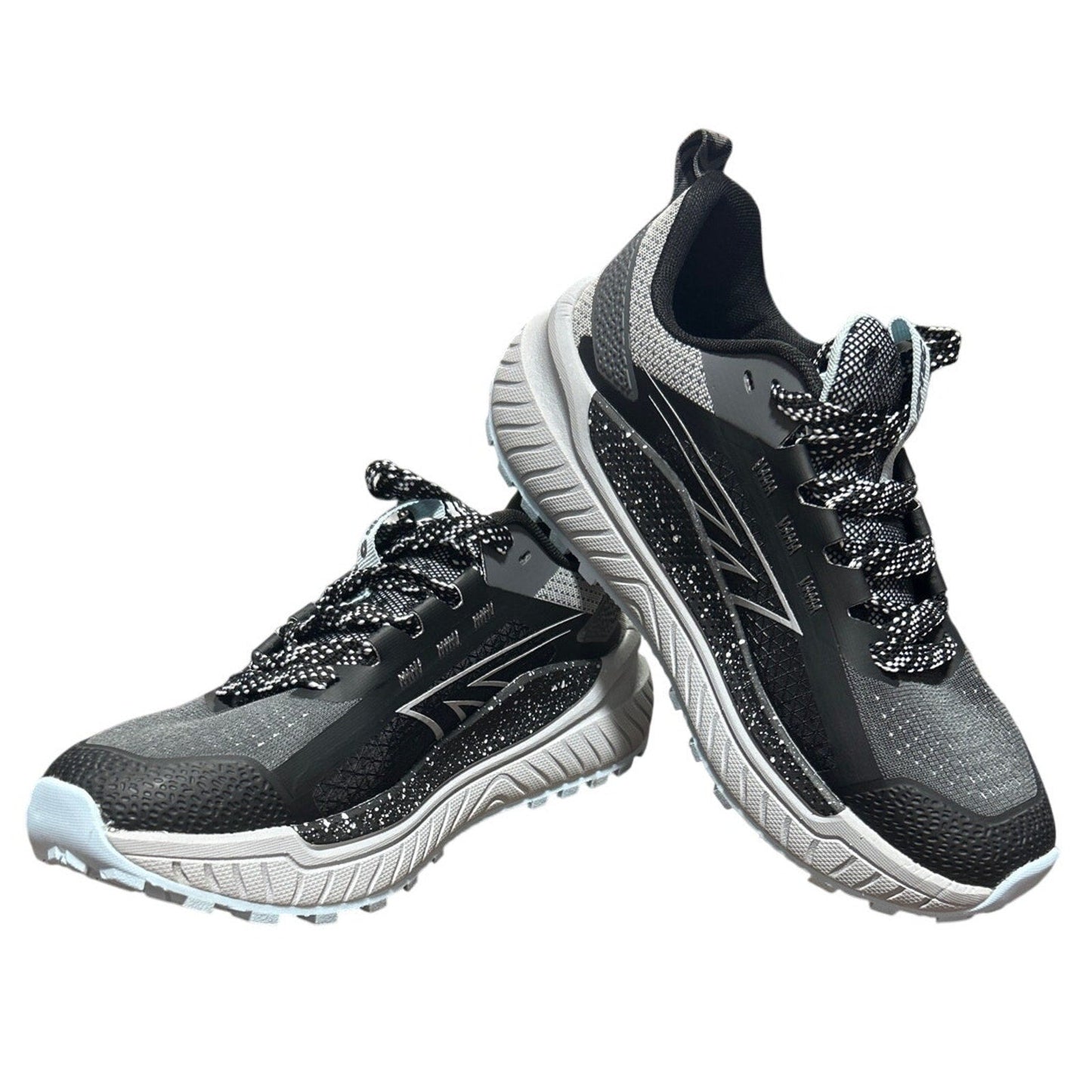 Hi-Tec Womens Size 6 Black Gray Spotted Lace Up Comfort Athletic Tennis Shoes